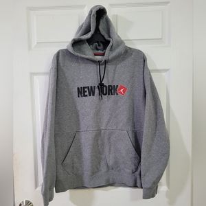 Men Size Medium  Nike Jordan Jumpman York MENS Fleece Pullover Hoodie Gray